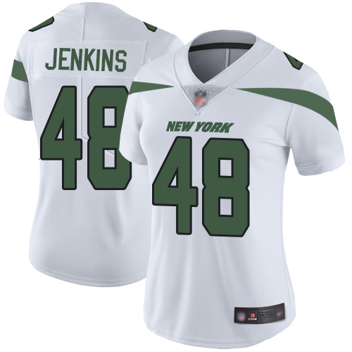 New York Jets Limited White Women Jordan Jenkins Road Jersey NFL Football #48 Vapor Untouchable